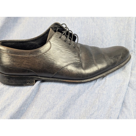 Louis Vuitton Mens Black Leather Epi Derby Shoes Made in Italy Size 9.5 main image 5